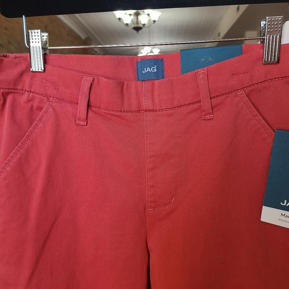 JAG Maddie Capri Pants Coral Rose Size 4 / 24 - Picture 2 of 6